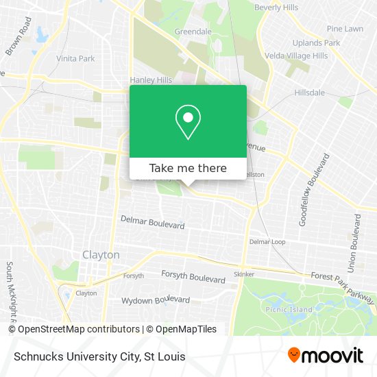 Mapa de Schnucks  University City