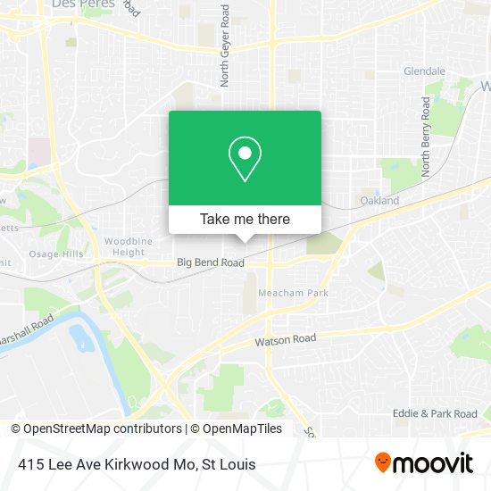 415 Lee Ave Kirkwood Mo map