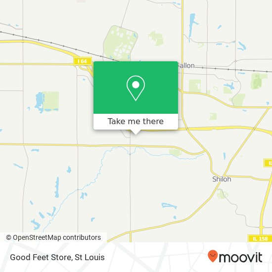 Mapa de Good Feet Store, 3244 Green Mt Crossing Dr Shiloh, IL 62269