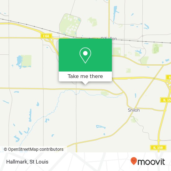 Mapa de Hallmark, 3600 Green Mount Crossing Dr Shiloh, IL 62269