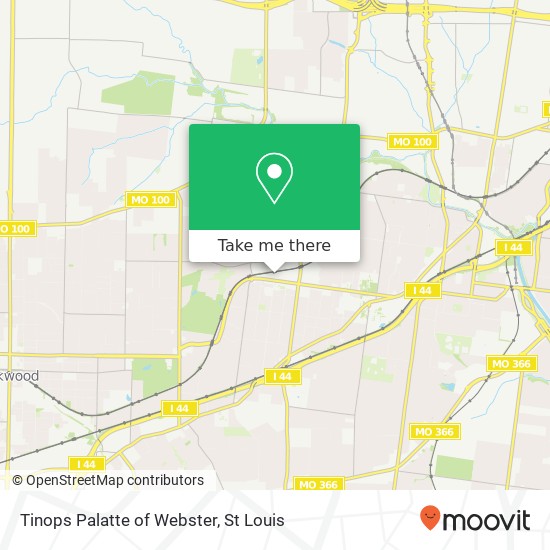 Mapa de Tinops Palatte of Webster, 20 Allen Ave Webster Groves, MO 63119