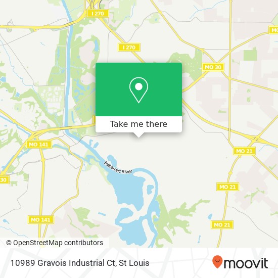 Mapa de 10989 Gravois Industrial Ct