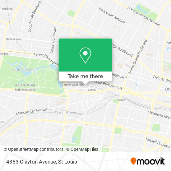 Mapa de 4353 Clayton Avenue