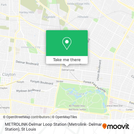 METROLINK-Delmar Loop Station (Metrolink- Delmar Station) map