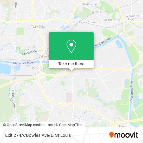 Exit 274A/Bowles Ave/E map