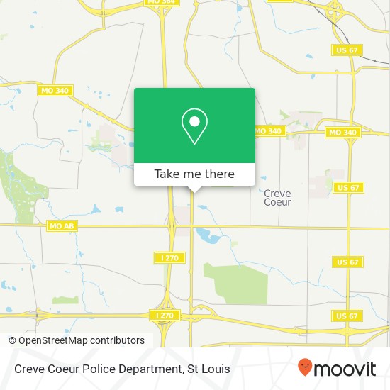 Creve Coeur Police Department map