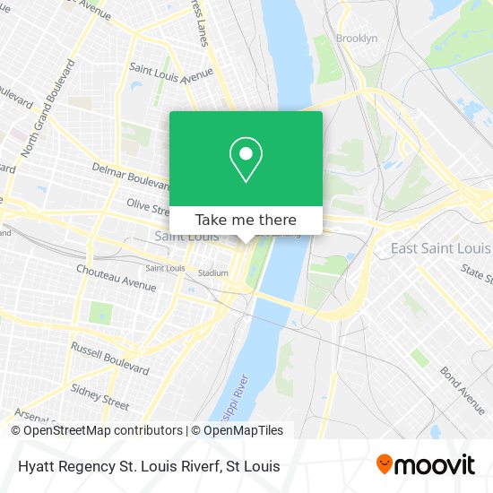 Mapa de Hyatt Regency St. Louis Riverf