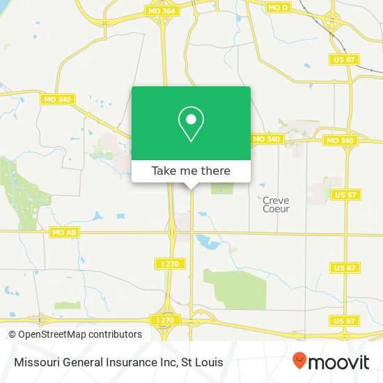 Missouri General Insurance Inc map