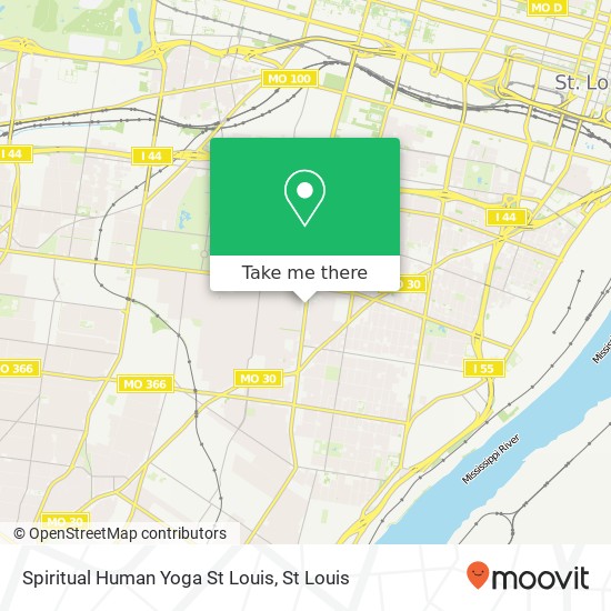 Spiritual Human Yoga St Louis map