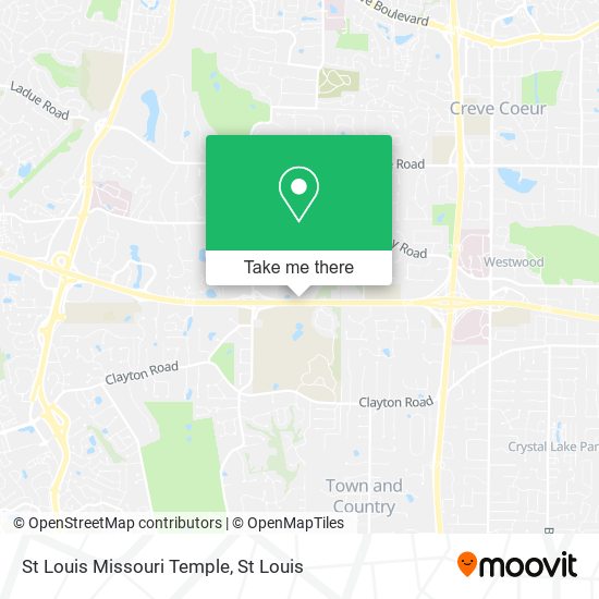 St Louis Missouri Temple map