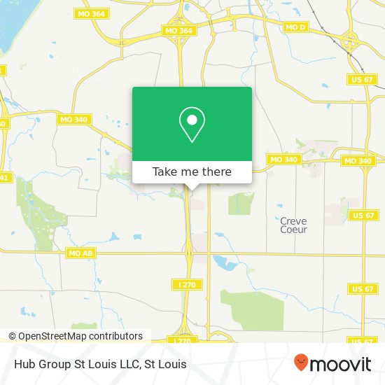 Hub Group St Louis LLC map