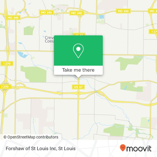 Forshaw of St Louis Inc map