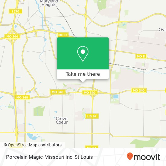 Mapa de Porcelain Magic-Missouri Inc