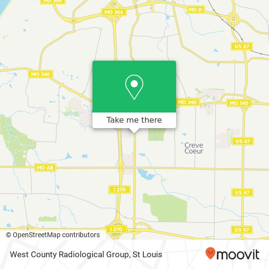 Mapa de West County Radiological Group