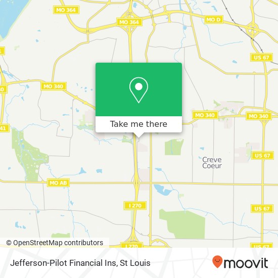 Mapa de Jefferson-Pilot Financial Ins
