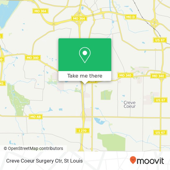 Creve Coeur Surgery Ctr map