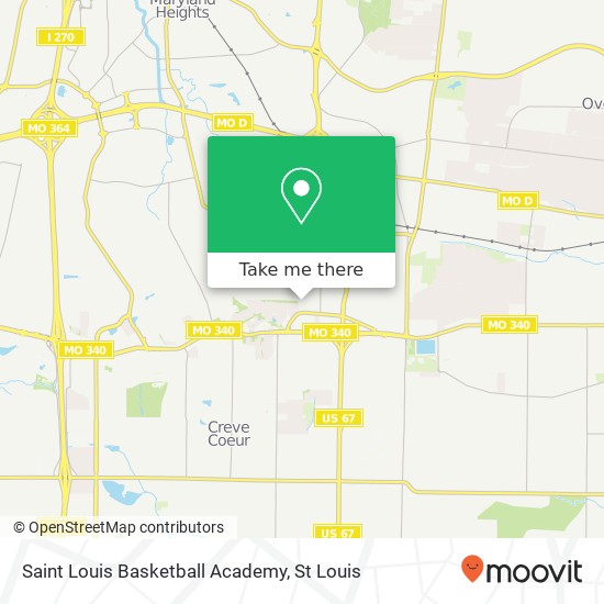 Mapa de Saint Louis Basketball Academy