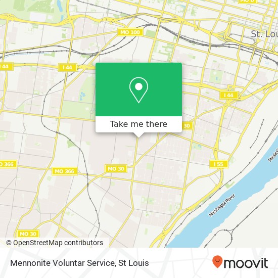 Mapa de Mennonite Voluntar Service