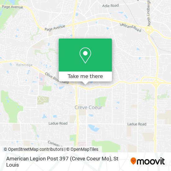 American Legion Post 397 (Creve Coeur Mo) map