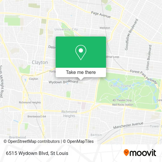 6515 Wydown Blvd map