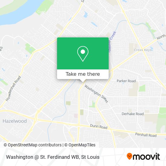 Washington @ St. Ferdinand WB map
