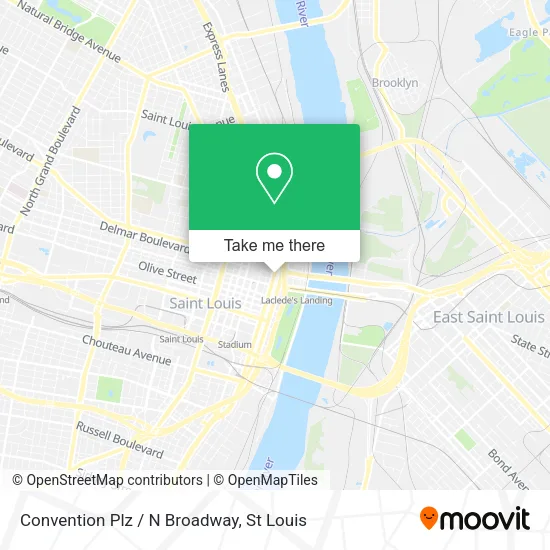 Convention Plz / N Broadway map