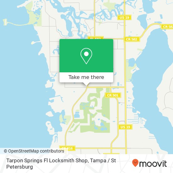 Mapa de Tarpon Springs Fl Locksmith Shop