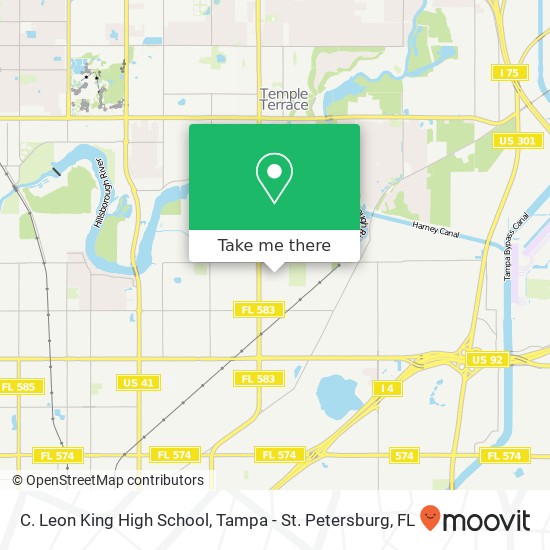C. Leon King High School map