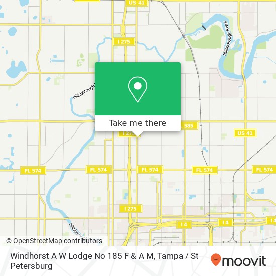 Mapa de Windhorst A W Lodge No 185 F & A M