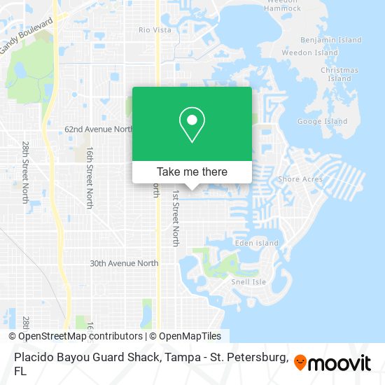 Mapa de Placido Bayou Guard Shack