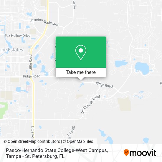 Pasco-Hernando State College-West Campus map