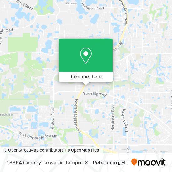 Mapa de 13364 Canopy Grove Dr