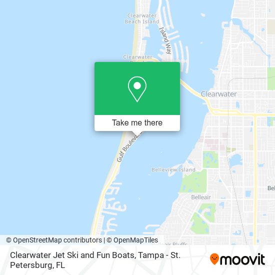 Clearwater Jet Ski and Fun Boats map