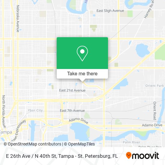 Mapa de E 26th Ave / N 40th St