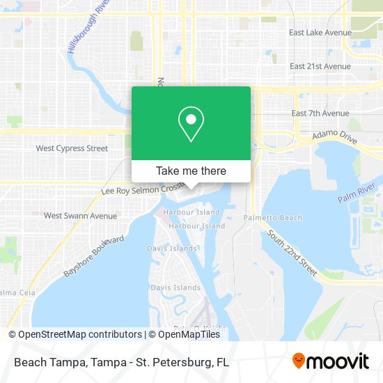 Beach Tampa map