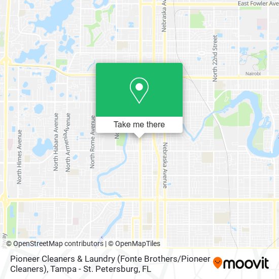 Mapa de Pioneer Cleaners & Laundry (Fonte Brothers / Pioneer Cleaners)