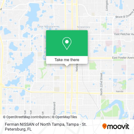 Ferman NISSAN of North Tampa map