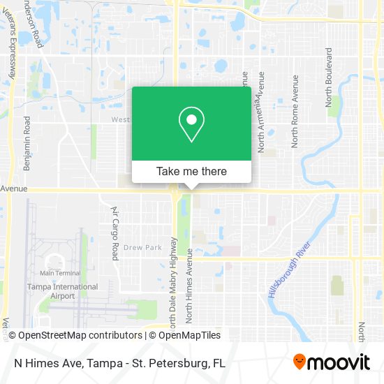 N Himes Ave map