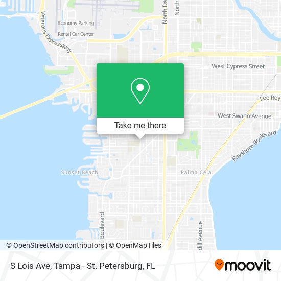 S Lois Ave map