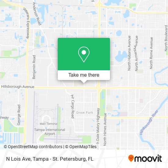 N Lois Ave map
