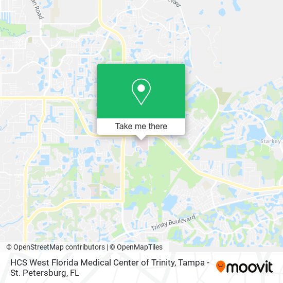 HCS West Florida Medical Center of Trinity map