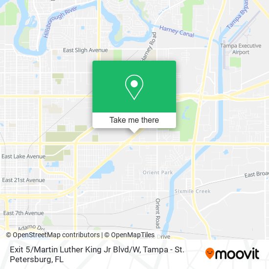 Exit 5 / Martin Luther King Jr Blvd / W map