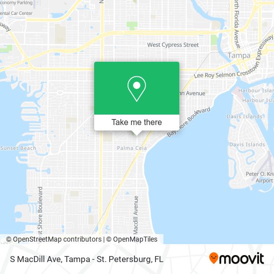 S MacDill Ave map