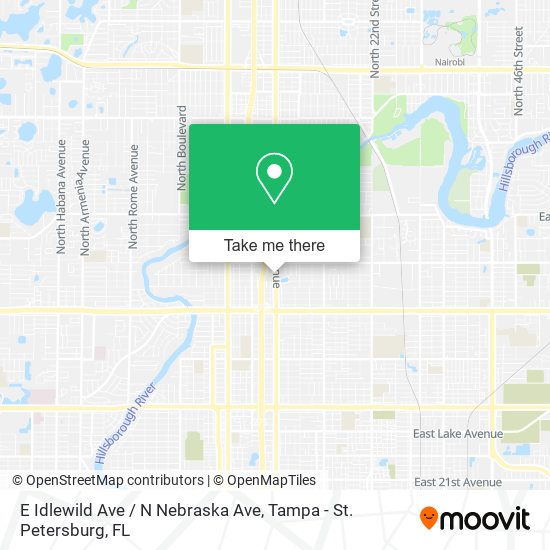 E Idlewild Ave / N Nebraska Ave map