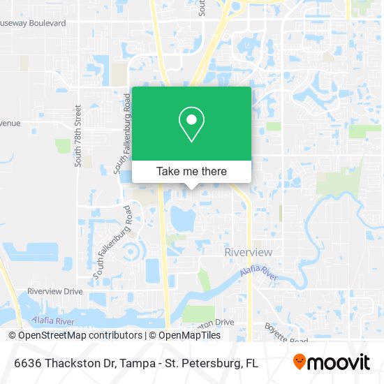 Mapa de 6636 Thackston Dr