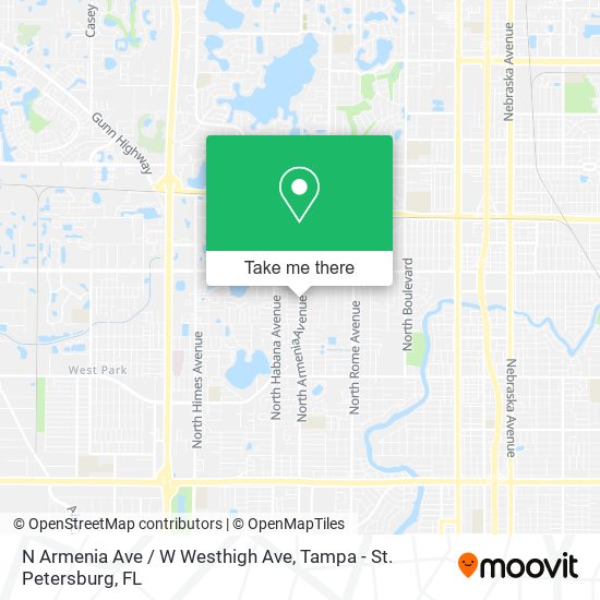 N Armenia Ave / W Westhigh Ave map