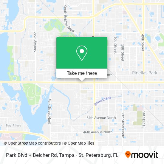 Park Blvd + Belcher Rd map