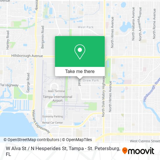 W Alva St / N Hesperides St map