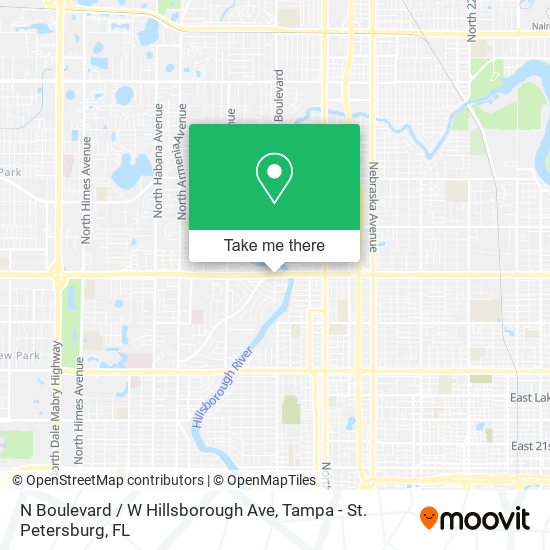 N Boulevard / W Hillsborough Ave map