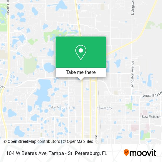 104 W Bearss Ave map
